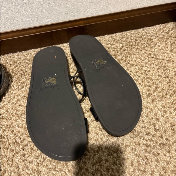 Black Strappy Slide Sandals - Picture 5 of 5